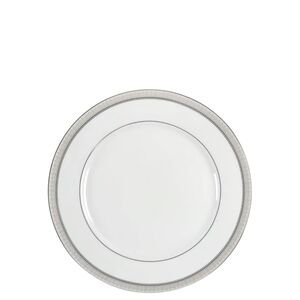 Mikasa Sterling Crown - Elegant White & Silver Dinner Plates (4) - A